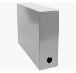 Boite transfert exacompta iderama carton recouvert      15/10e 25x33cm dos 90mm gris