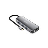 Urban Factory MHC50UF base para portátil y replicador de puertos Alámbrico USB 3.2 Gen 1 (3.1 Gen 1) Type-C Gris