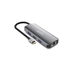 Urban Factory MHC50UF station d'accueil Avec fil USB 3.2 Gen 1 (3.1 Gen 1) Type-C Gris