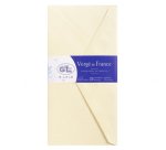 25 enveloppes DL (110x220mm) Vergé de France doublées gommées