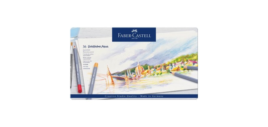 FABER-CASTELL Crayons de couleur aquarellables GOLDFABER
