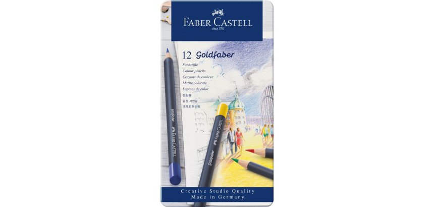 FABER-CASTELL Crayons de couleur GOLDFABER, étui en métal