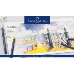 FABER-CASTELL Crayons de couleur GOLDFABER, étui en métal