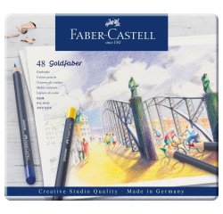 FABER-CASTELL Crayons de couleur GOLDFABER, étui en métal