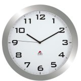 Horloge murale Horissimo silencieuse grand format en métal, pile AA non fournie - Diamètre 38 cm