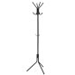 Porte-manteaux q-connect métallique 8 patères hauteur 173cm coloris noir