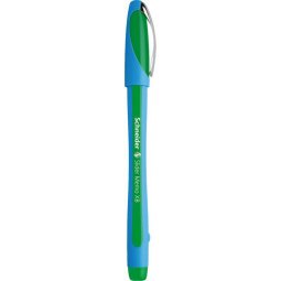 Stylo bille SLIDER MEMO à capuchon,pointe large,corps caoutchouc,encre indélébile Verte