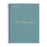 Cahier carte spirale ECO EMOTION 21x29,7cm 160 pages 80g 5x5. Coloris bleu