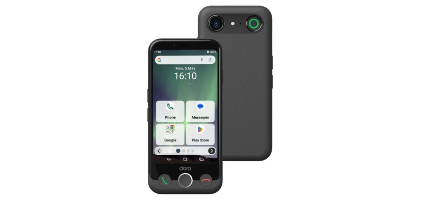 Doro Aurora A10 11,4 cm (4.5") Double SIM Android 14 4G USB Type-C 4 Go 64 Go 3000 mAh Noir
