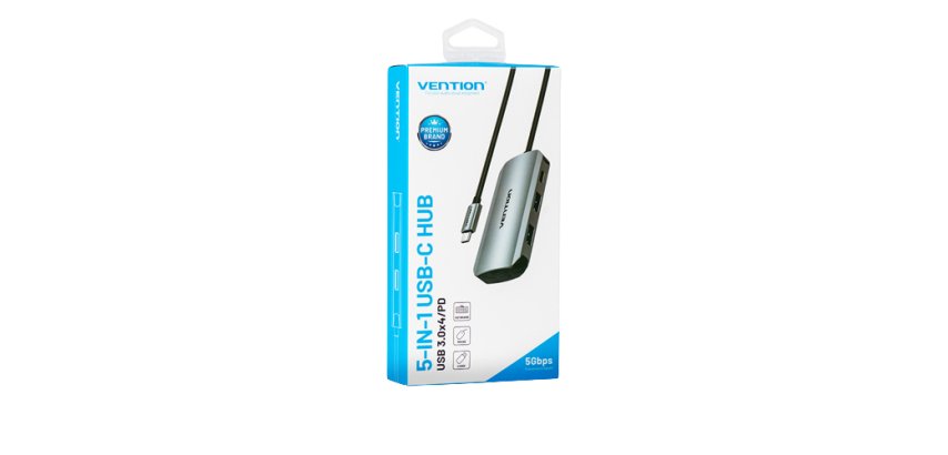 Vention Hub USB Tipo-C TNBHB/ 4xUSB/ 1xUSB Tipo-C PD