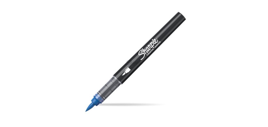 Marqueur sharpie creatif pointe pinceau trait min      1,2mm encre acrylique coloris bleu