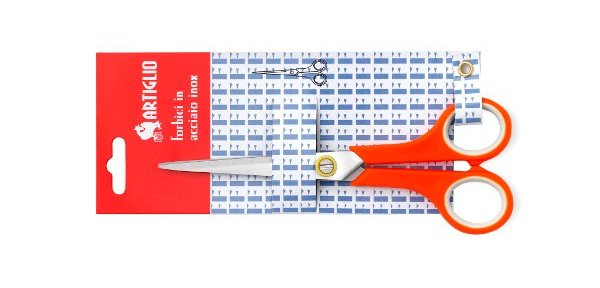 Artiglio 4366T stationery/craft scissors Universal Straight cut Orange, Stainless steel, White