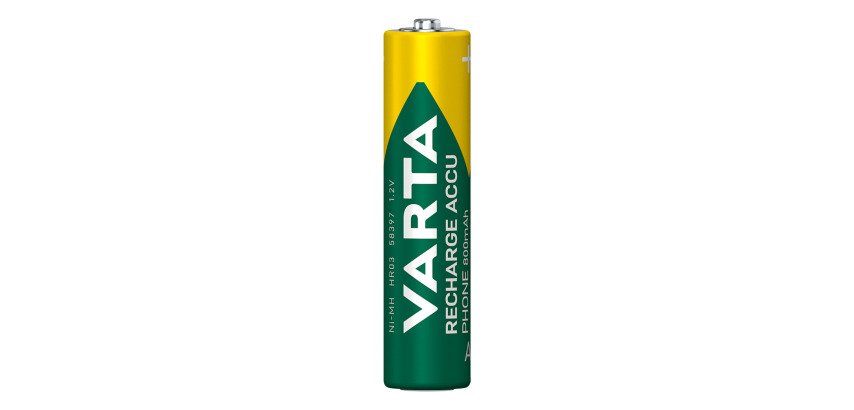 Varta Recharge Accu Phone AAA 800 mAh Blister da 2 (Batteria NiMH Accu, Micro, ricaricabile)