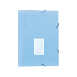 Trieur liderpapel polypro a4 210x297mm 700 microns 13 compartiments fermeture elastique  coloris bleu ciel opaque