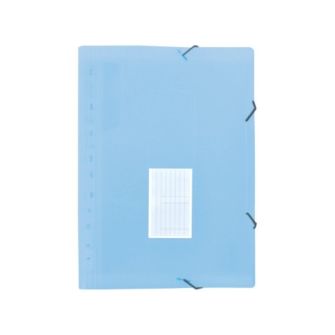 Trieur liderpapel polypro a4 210x297mm 700 microns 13 compartiments fermeture elastique  coloris bleu ciel opaque