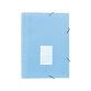 Trieur liderpapel polypro a4 210x297mm 700 microns 13 compartiments fermeture elastique  coloris bleu ciel opaque