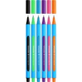 Stylo-bille schneider slider edge xb couleurs assorties pack 6 unites