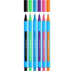 Stylo-bille schneider slider edge xb couleurs assorties pack 6 unites