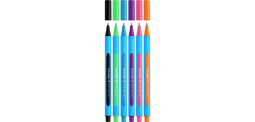 Stylo-bille schneider slider edge xb couleurs assorties pack 6 unites
