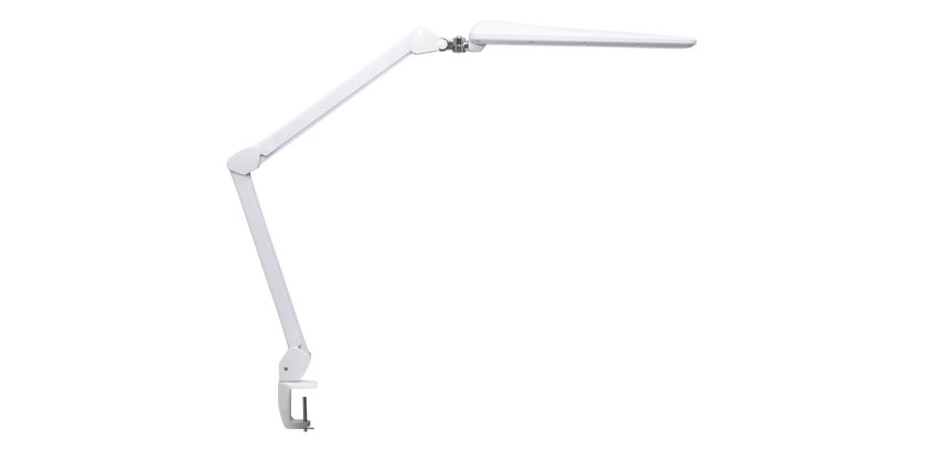 MAULcraft LED Desk Lamp, Table Clamp, Adjustable Intensity, White