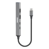 Port Designs 900163 hub & concentrateur USB Type-C 5000 Mbit/s Argent