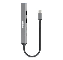 Port Designs 900163 hub & concentrateur USB Type-C 5000 Mbit/s Argent