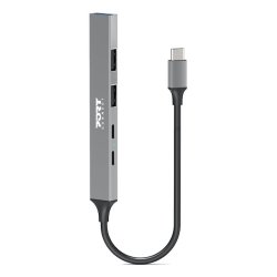 Port Designs 900163 hub & concentrateur USB Type-C 5000 Mbit/s Argent