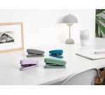 Agrafeuse novus b2 color id 2.0 25f agrafes 24/6-26/6 profondeur agrafage 65mm bright petrol + 200 agrafes 24/6 super