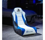 X Rocker 2021026 Video Game Chair Console Gaming Chair Upholstered Seat Black, Blue, White