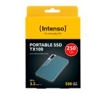 Intenso Lesen/Schreiben bis zu 500 MB/s/250GB USB Type-C 3.2 Gen 1 (3.1 Gen 1) Blue, Grey