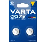 Varta LITHIUM Coin CR2016 (Batteria a bottone, 3V) Blister da 2