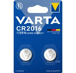 Varta LITHIUM Coin CR2016 (Batteria a bottone, 3V) Blister da 2