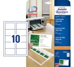 Avery C32011-25 non-adhesive label 250 pc(s) White Rectangle