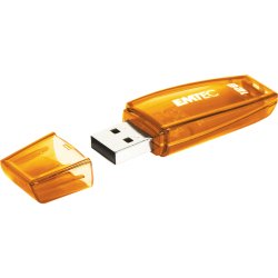 Cle usb emtec 2.0 serie runners c410 color mix 128gb  capuchon coloris orange       transparent