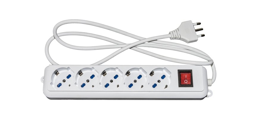 emmegi LKMP05L prolunghe e multiple 1,5 m 5 presa(e) AC Interno Bianco