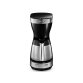 Cafetière thermos à filtre 1000W plastique noir, habillage inox, isotherme, 1,25L, L16xP31xH35cm