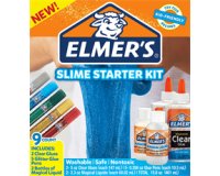 Kit starter elmers fabrication slime coloré 2 flacons de colle 5 glitters 2 liquides magiques