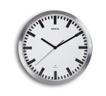 MAUL 9063308 Horloge murale et de table Cercle Aluminium, Blanc