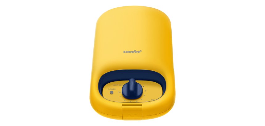 Comfeè MC-JK1312P201 piastra per waffle 1 waffle 950 W Blu, Giallo