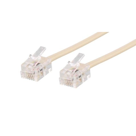 Câble rj11 modem m/m 5m - beige RJ115