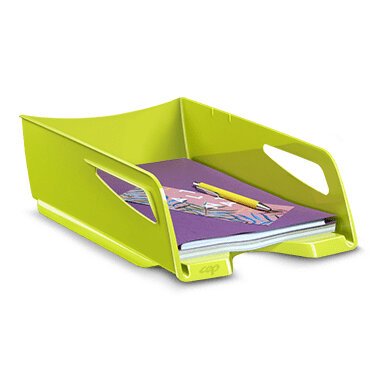 Corbeille à courrier Maxi Gloss Anis, format 24 x 32 cm - Dimensions : L38,6 x H11,5 x P27 cm