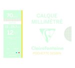 Papier Calque pochette 12F A4 70/75g millimétré