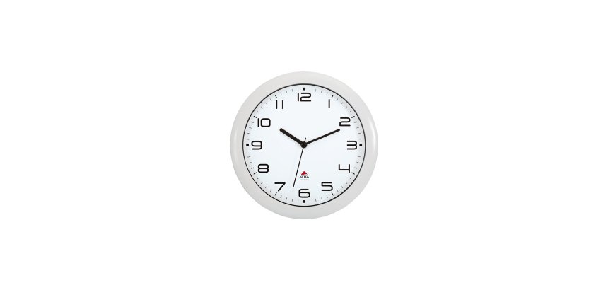 Horloge murale Hornew sielncieuse mouvement quartz à pile 1AA non fournie - D30 cm, P4,08 cm Blanc