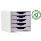 Module de classement archivo 2000 5 tiroirs coloris lavandepastel 270x340x260mm