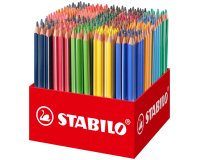 Feutre coloriage stabilo powermaxi schoolpack encre lavable pointe moyenne bloquee colorisassortis carton 240 unites