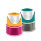 513 - Taille-crayon plastique 2 usages avec réservoir couleurs assorties