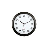 Horloge murale Hornew silencieuse Noire, pile AA non fournie - Diamètre 30 cm
