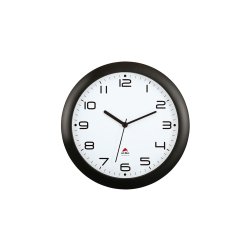 Horloge murale Hornew silencieuse Noire, pile AA non fournie - Diamètre 30 cm