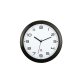 Horloge murale Hornew silencieuse Noire, pile AA non fournie - Diamètre 30 cm