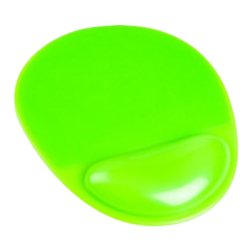 Tapis souris q-connect repose-poigne gel et pvc      grand confort facilement      nettoyable coloris vert